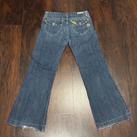 Miss Me Wide Leg Flare Jeans JP4480 Geneva Vintage Y2K Flap Back Pockets 29 GUC - Picture 14 of 15